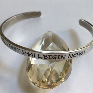 Think Big Stainless Steel Cuff Bracelet